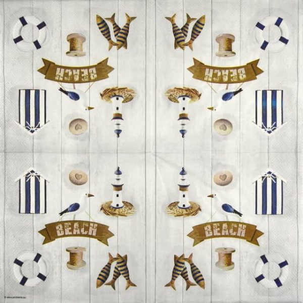 Paper Napkins - Beach Elements (20 pieces) - Image 2