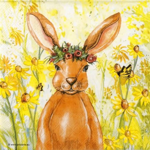 Paper Napkins - Flower Bunny (20 pieces)