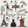 Paper Napkins - I Love Paris (20 pieces)