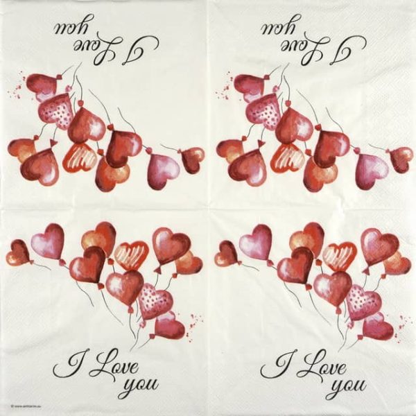 Paper Napkin Love Balloons