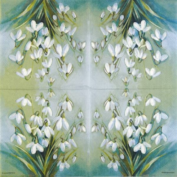 Paper Napkins - Snowdrops In Winter (20 pieces)