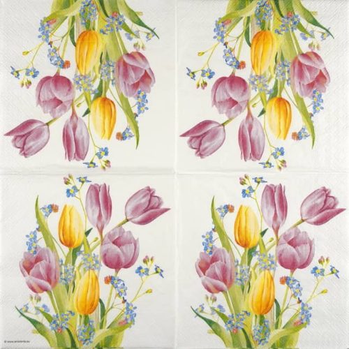 Paper Napkin Tulips Bouquet