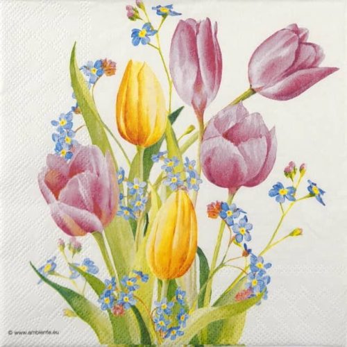 Paper Napkin - Tulips Bouquet