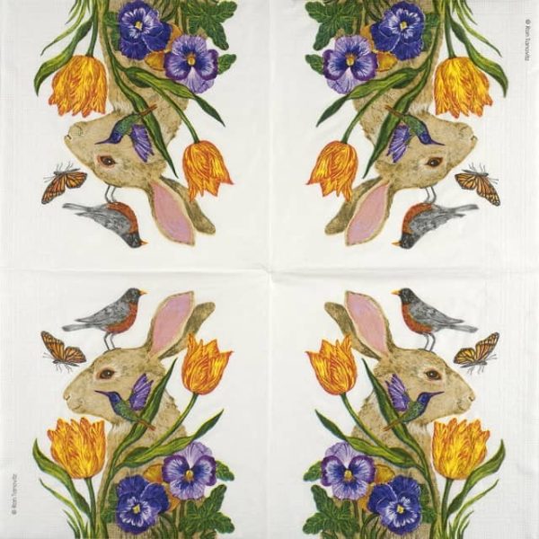 Paper Napkins - Ron Tanovitz: Bunny Buddies (20 pieces) - Image 2