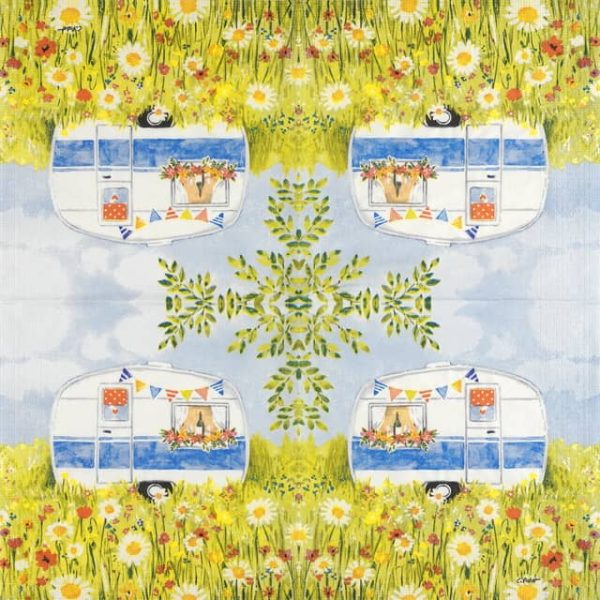 Paper Napkins - Carola Pabst: Happy Camping (20 pieces) - Image 2