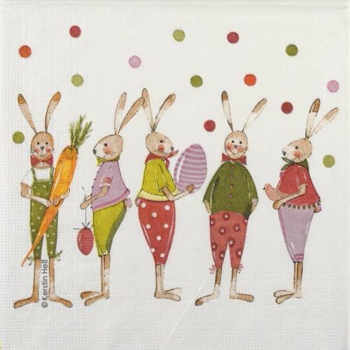 Single Decoupage Napkin - Kerstin Heß: Here comes Easter