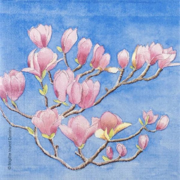 Single Decoupage Napkin - Brigitte Murat: Magnolia