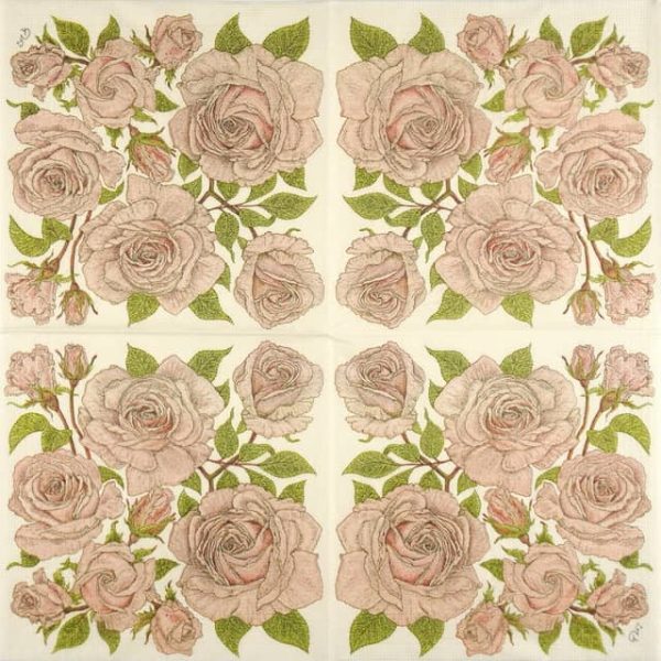 Single Decoupage Napkin - Charlotte Galloux: Roses