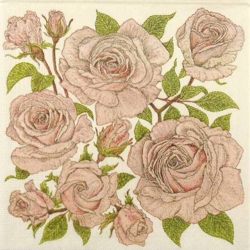 Single Decoupage Napkin - Charlotte Galloux: Roses