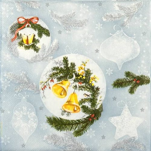 Paper Napkin - Yellow Bells Bauble