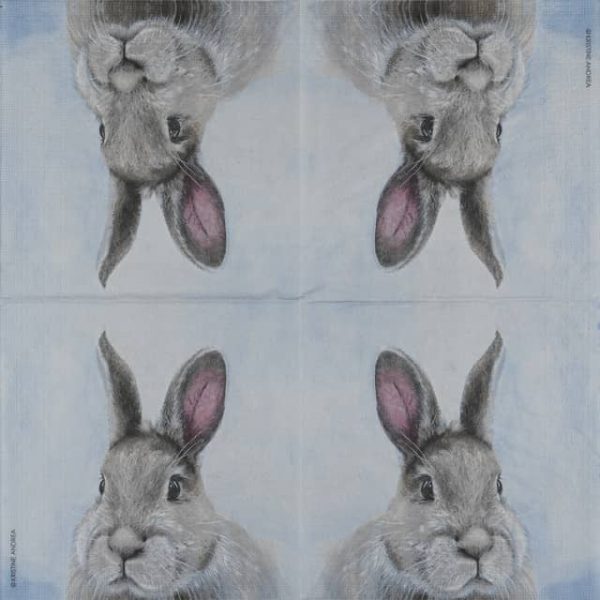 Single Decoupage Napkin - KristineAndrea: Niblet the Bunny