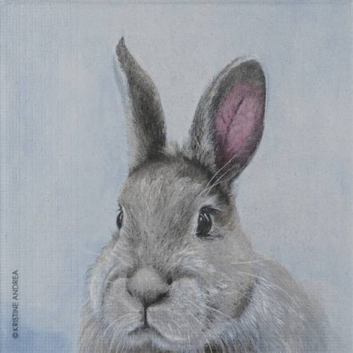 Single Decoupage Napkin - KristineAndrea: Niblet the Bunny