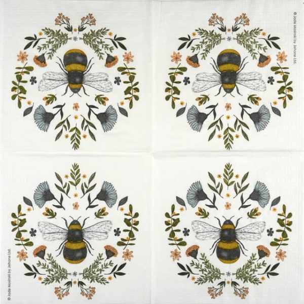 Single Decoupage Napkin - Jade Mosinski: Secret Bee