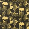 Single Decoupage Napkin - Gingko Black/Gold