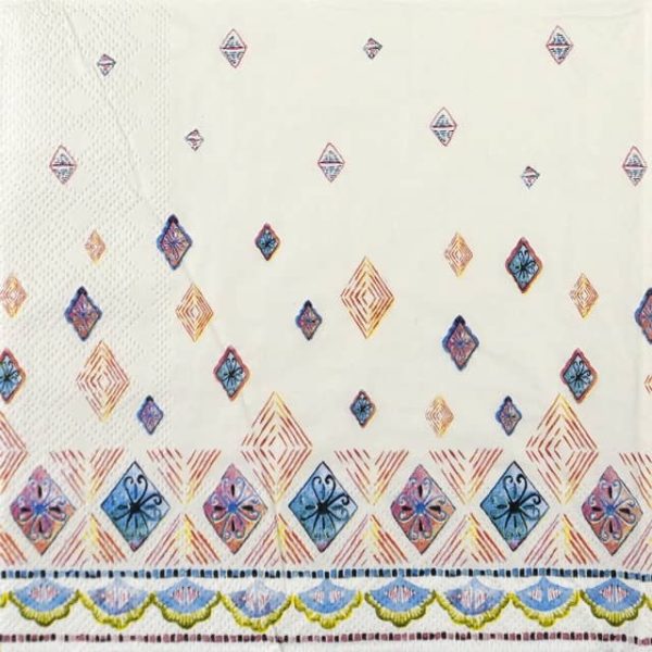 Paper Napkins - Diamonds White (20 pieces)