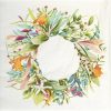 Paper Napkin Aquarelle Flower Wreath