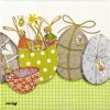 Paper Napkin - Easter eggs with bunnies