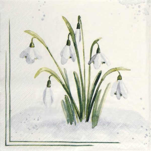 Paper Napkin Snowdrops