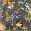 Paper Napkin Underwater world black