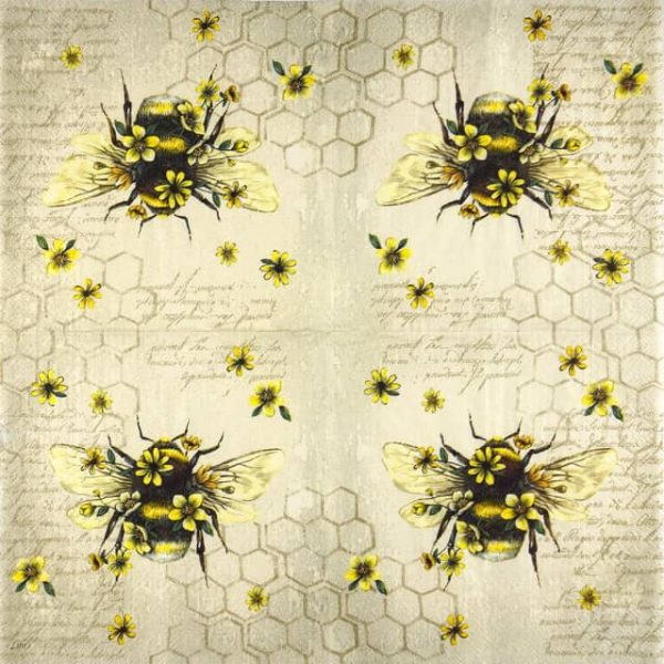 Paper Napkin - Bee Quenn cream