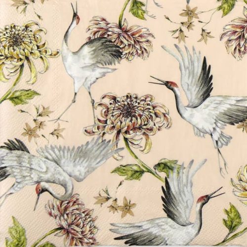 Paper Napkin - Craine birds and flowers