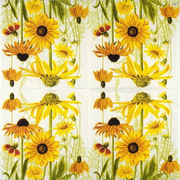 Paper Napkin - yellow coneflower