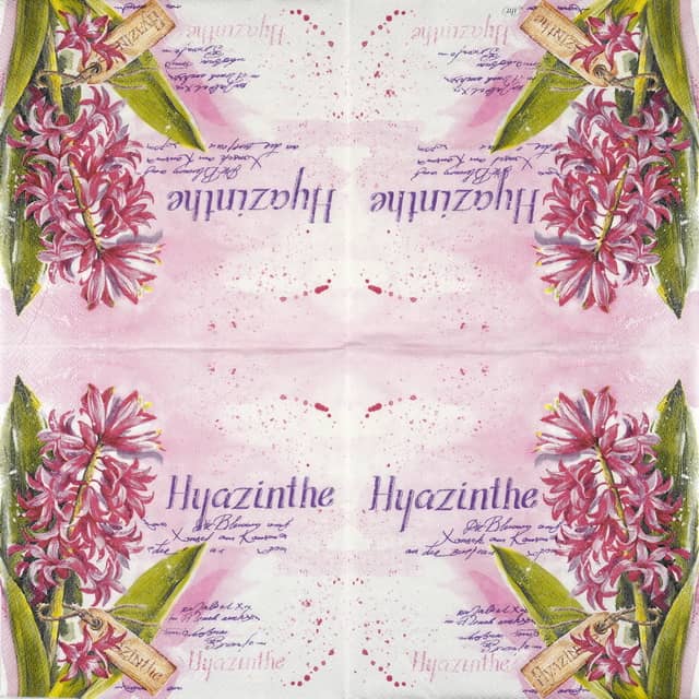 Paper Napkin - Hyazinthe in pink