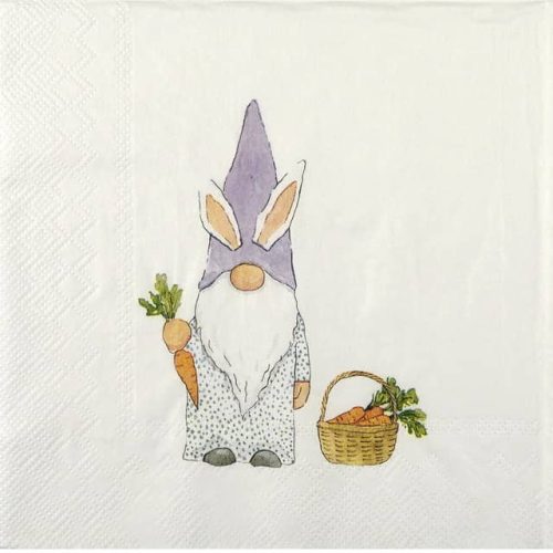 Paper Napkin Gnome with carrot