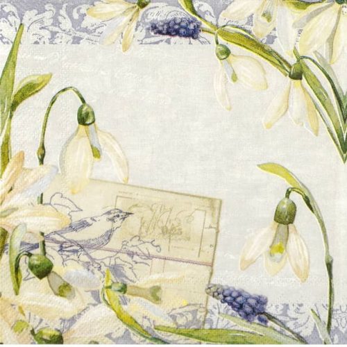 Paper Napkin Little Snowdrops