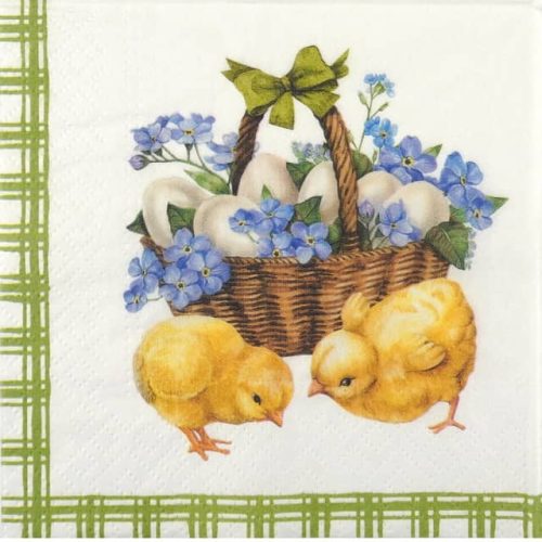 Paper Napkin Chicks with basket