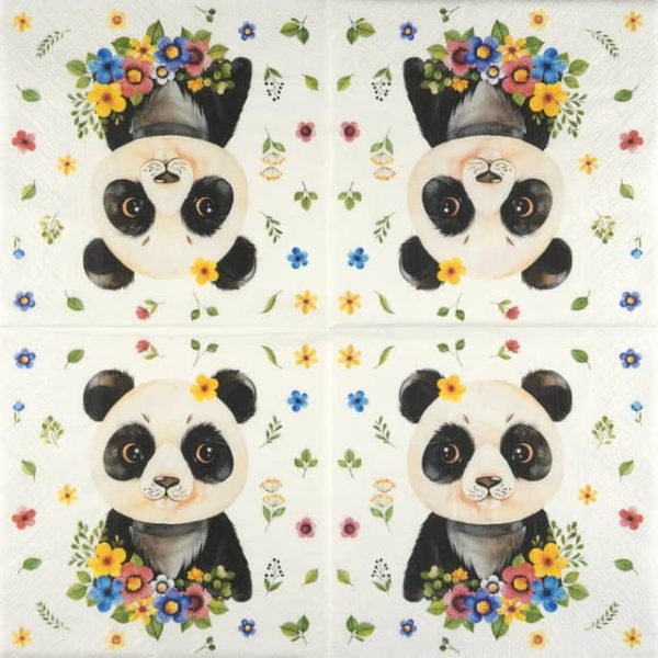 Paper Napkin - Flower Panda