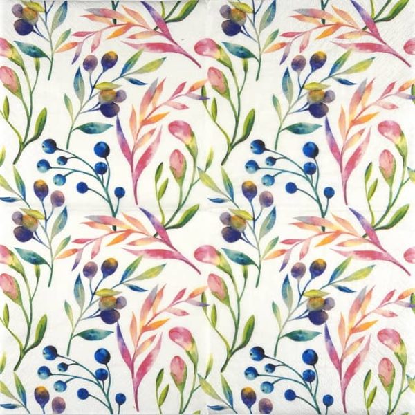 Paper Napkins - Multicolored Flowers