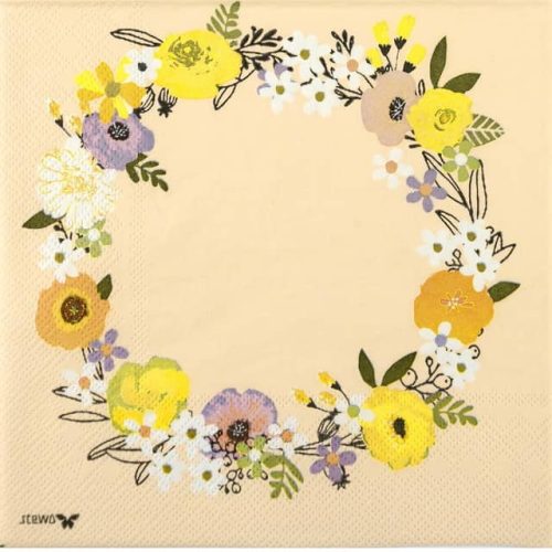 Paper Napkin Flower wreath