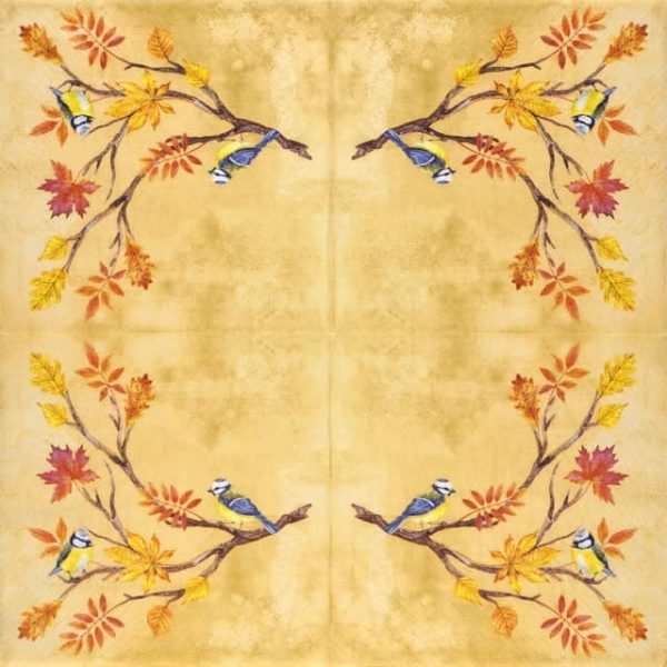 Paper Napkin Autumn birds