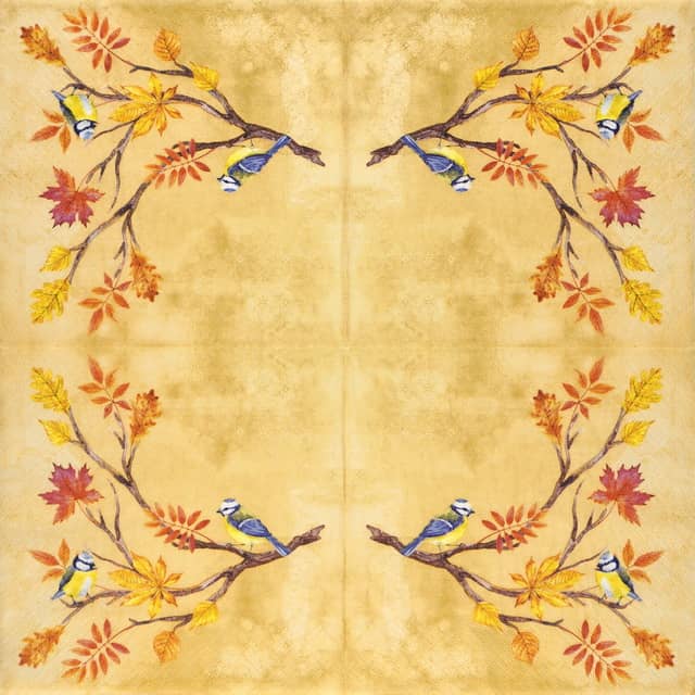 Paper Napkin Autumn birds