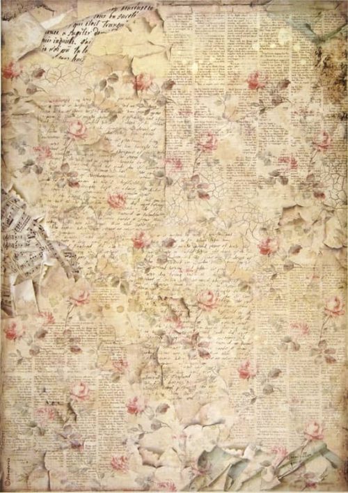 Stamperia A/3 Rice Paper - Sound of Roses DFSA3056