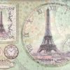 Rice Paper - ParisTour Eiffel Clock