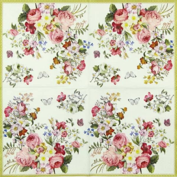 Paper Napkin - Blooming Opulence Cream - Image 2