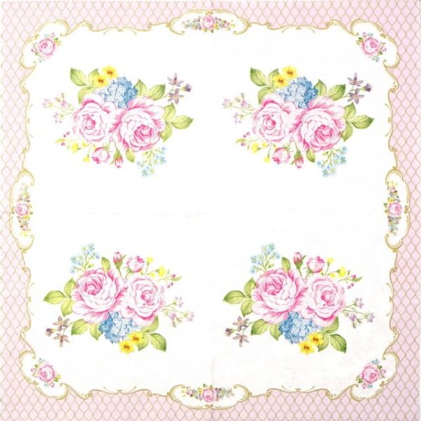 Paper Napkin - Heritage Roses - Image 2