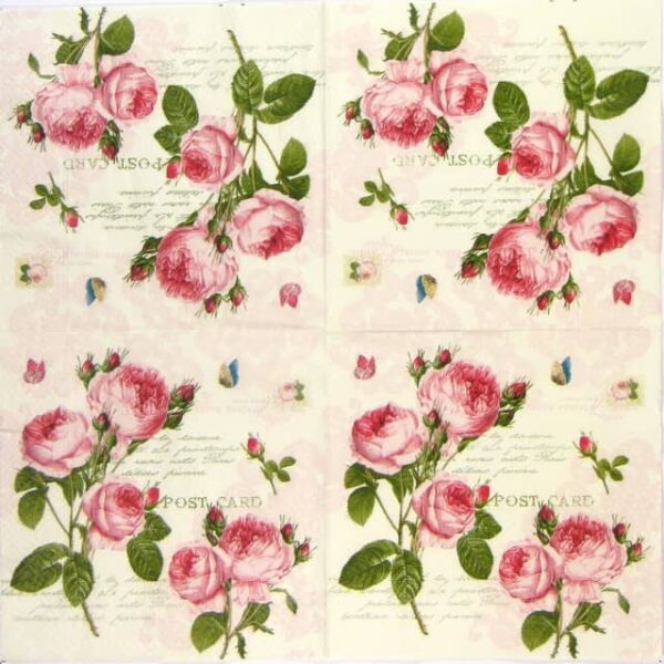 Paper Napkin - Romantic Roses - Image 2