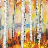 Paper Napkin Autumn Birch Forest