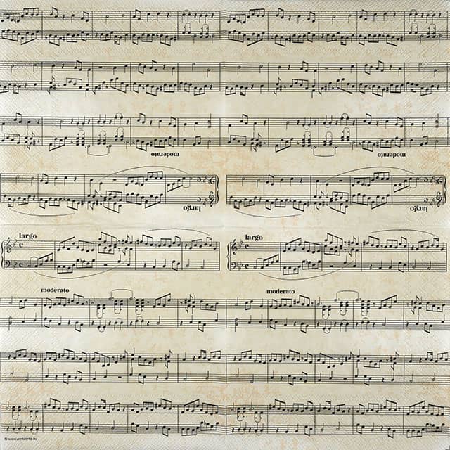 Paper Napkin - Sheet Music