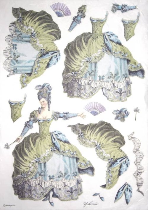 a paper doll of a woman in a dress