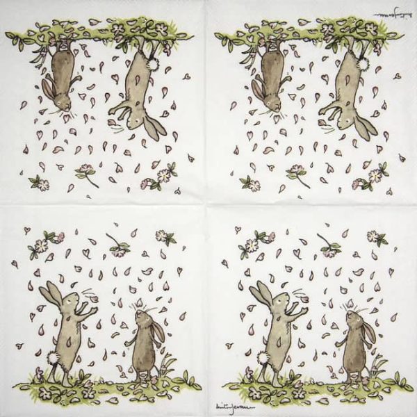 Cocktail Napkins - Anita Jeram: Blossoms and Bunnies (20 pieces)