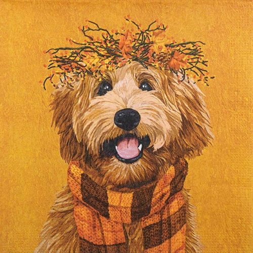 Paper Napkin Autumn dog