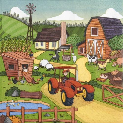 Paper Napkin - Little Farm