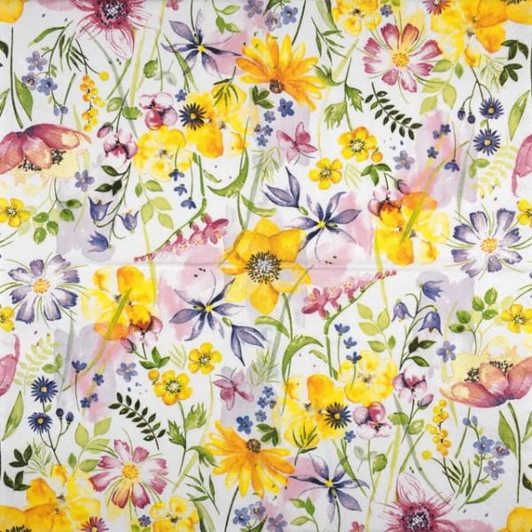 Single Decoupage Napkin - Flower meadow