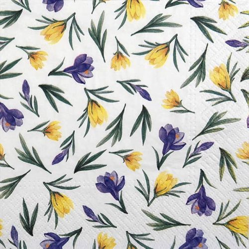 Paper Napkin - Spring Crocuses