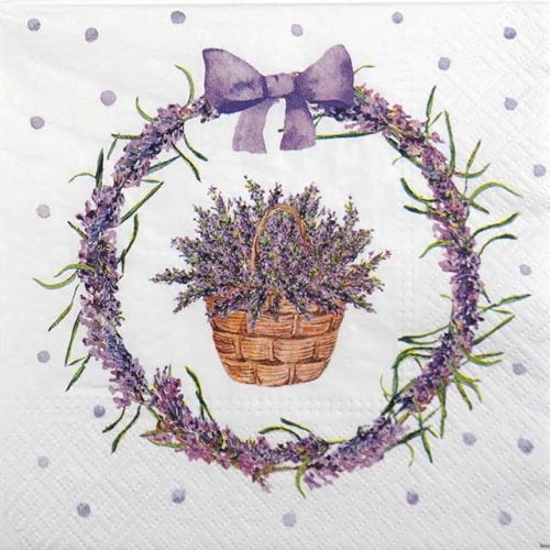 Paper Napkin - Lavender Basket