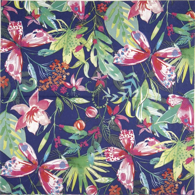 Paper napkin IHR Caribbean island dark blue 841044